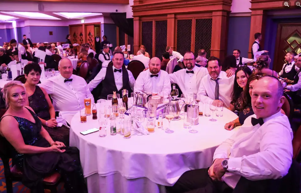Guests at dinner in the ballroom at an Eoin Henry Foundation Gala Ball
